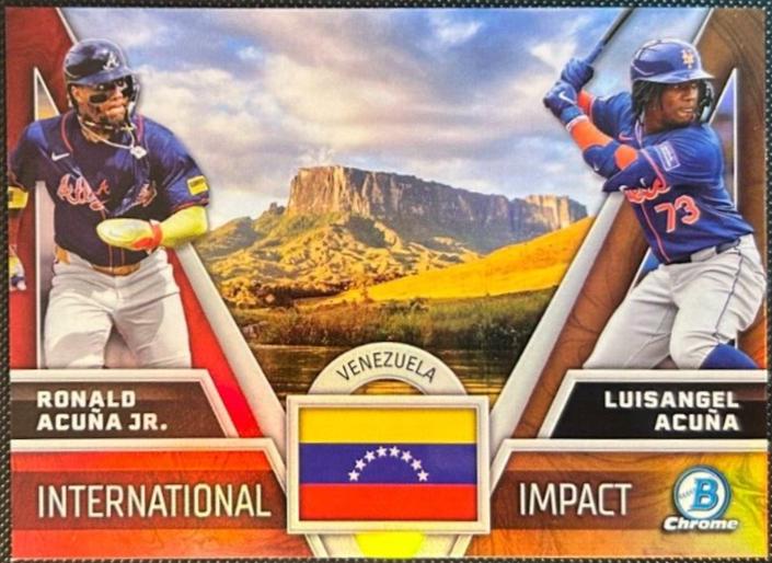 2024 Bowman Chrome International Impact Luisangel Acuna / Ronald Acuna Jr. #II-24 card