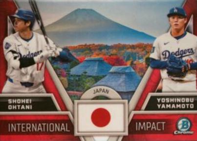 2024 Bowman Chrome International Impact Shohei Ohtani / Yoshinobu Yamamoto #II-1 card