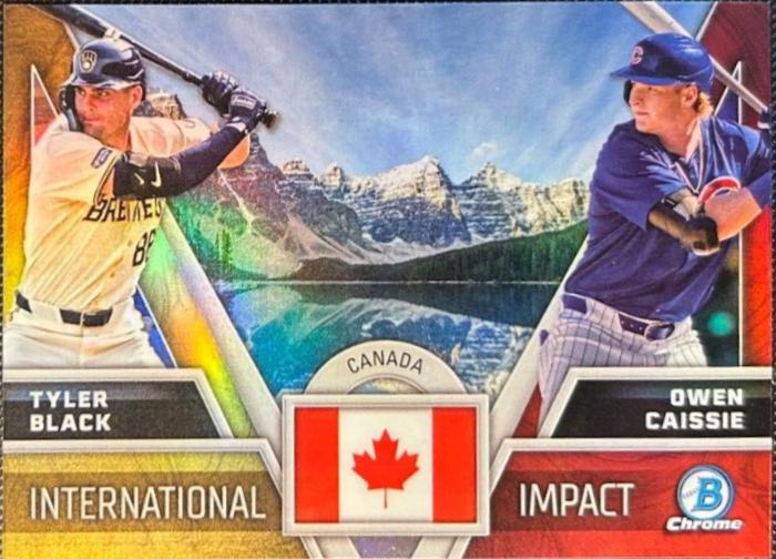 2024 Bowman Chrome International Impact Tyler Black / Owen Caissie #II-25 card