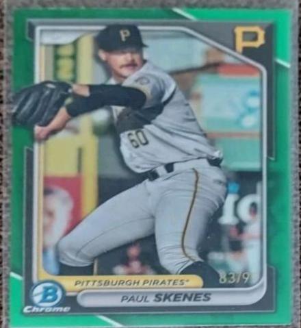 2024 Bowman Chrome Prospects Paul Skenes [Shimmer Green] #BCP-125 card