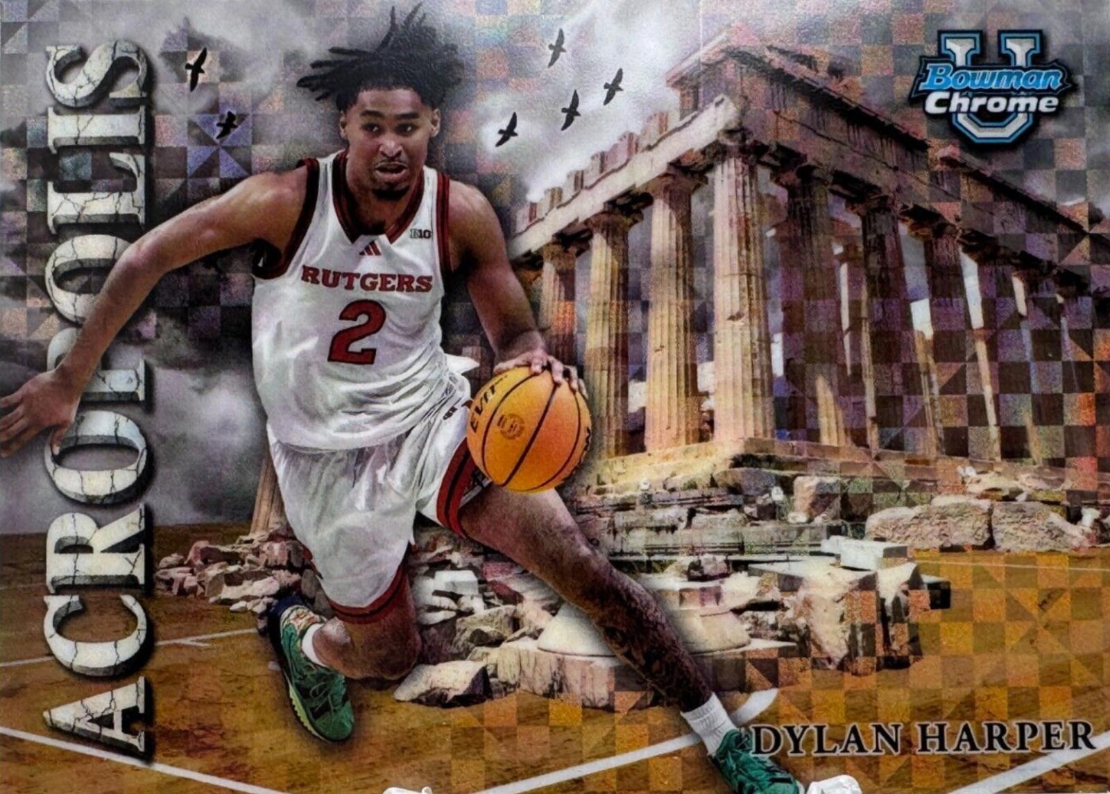 2024 Bowman Chrome University Acropolis Dylan Harper [X-Fractor] #A-3 card