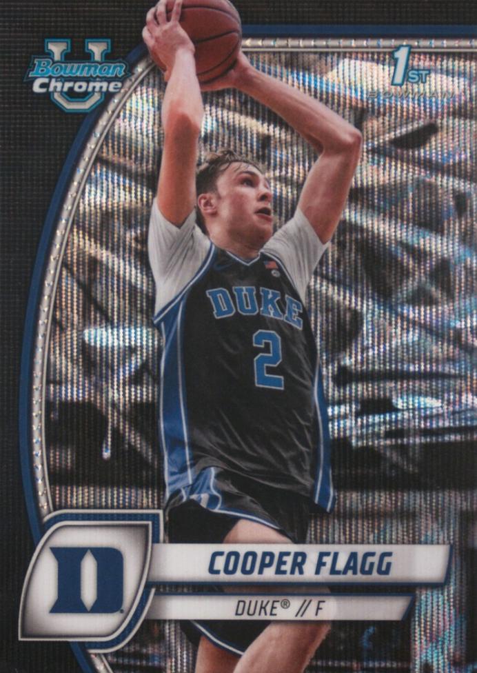 2024 Bowman Chrome University Cooper Flagg [Black Wave Refractor] #16 card
