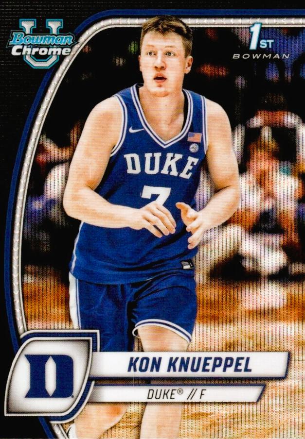 2024 Bowman Chrome University Kon Knueppel [Black Wave Refractor] #48 card