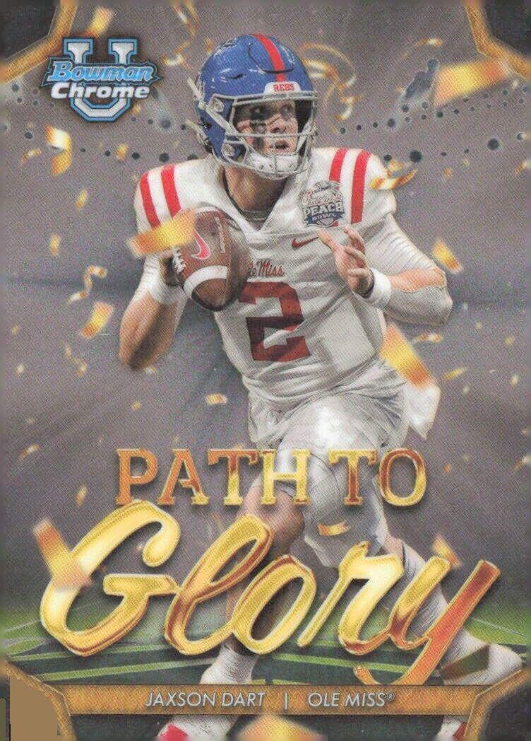 2024 Bowman Chrome University Path to Glory Jaxson Dart #PG-2 card