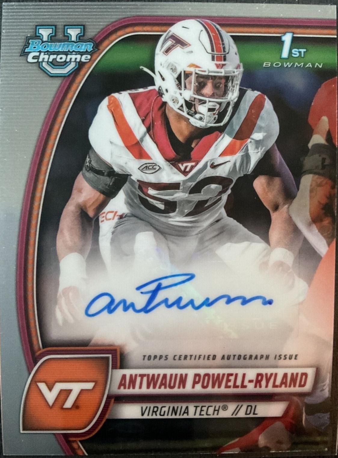 2024 Bowman Chrome University Prospect Autograph Antwaun Powell-Ryland #PA-APO card