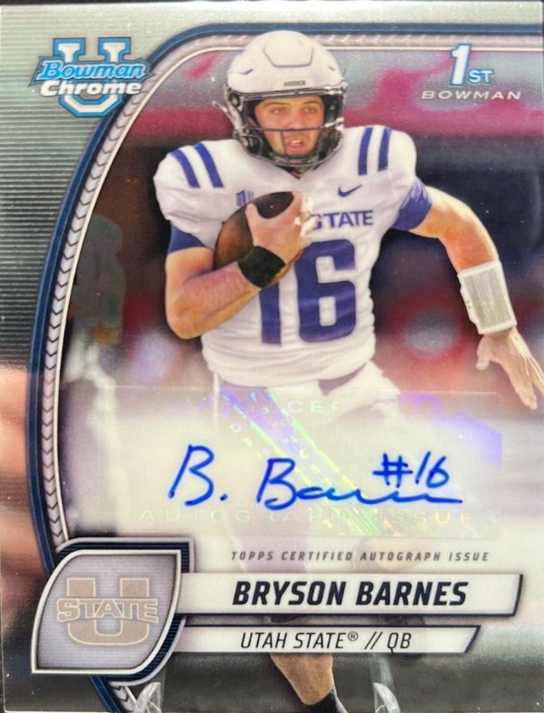 2024 Bowman Chrome University Prospect Autograph Bryson Barnes #PA-BBA card