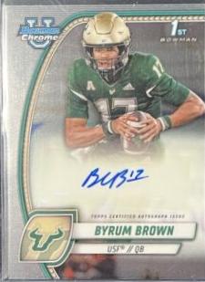 2024 Bowman Chrome University Prospect Autograph Byrum Brown #PA-BBR card