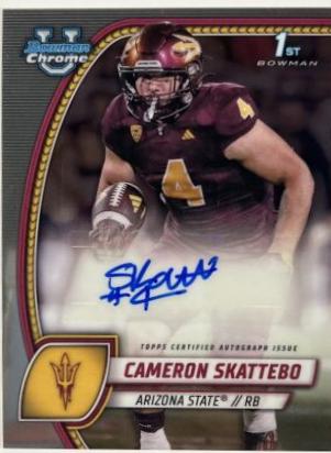 2024 Bowman Chrome University Prospect Autograph Cameron Skattebo #PA-CSK card
