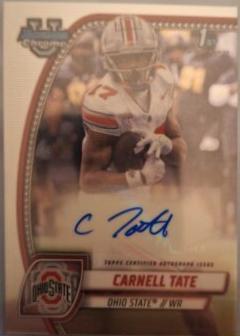2024 Bowman Chrome University Prospect Autograph Carnell Tate #PA-CTA card