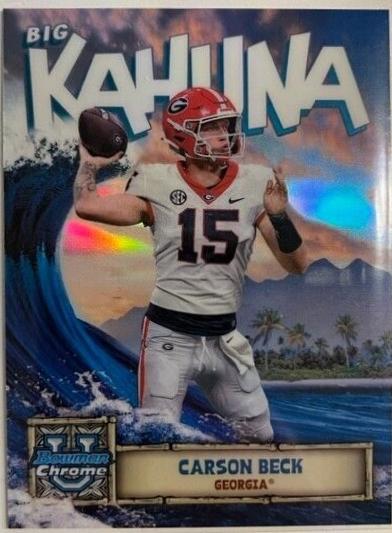 2024 Bowman Chrome University The Big Kahuna Carson Beck #BK-25 card