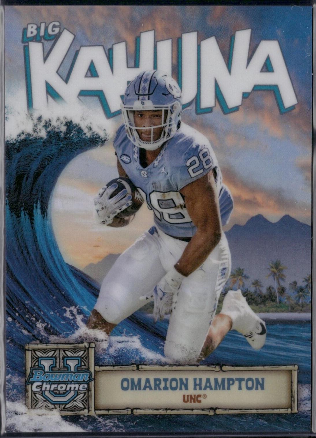 2024 Bowman Chrome University The Big Kahuna Omarion Hampton #BK-4 card