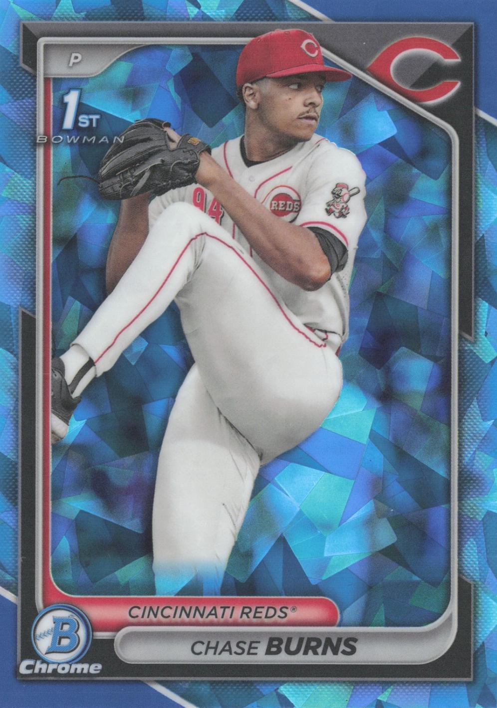 2024 Bowman Draft Chrome Chase Burns [Sapphire] #BDC-55 card