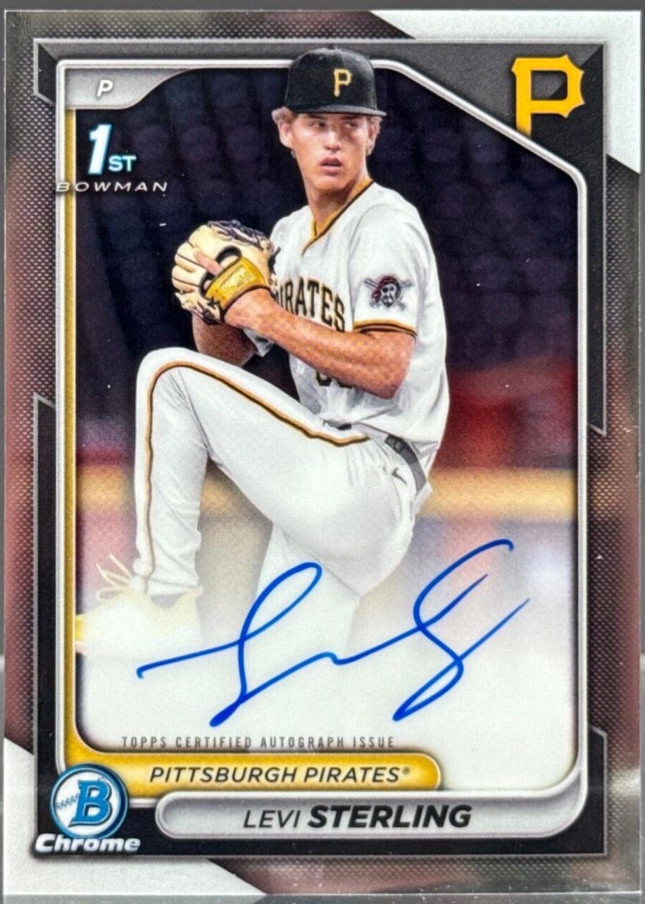2024 Bowman Draft Chrome Prospect Autograph Levi Sterling #CPA-LS card