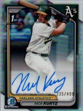 2024 Bowman Draft Chrome Prospect Autograph Nick Kurtz [Refractor] #CPA-NK card