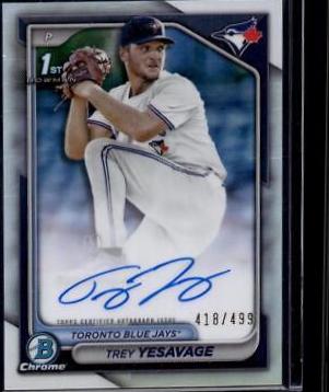 2024 Bowman Draft Chrome Prospect Autograph Trey Yesavage [Refractor] #CPA-TY card