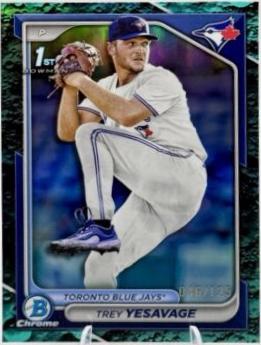 2024 Bowman Draft Chrome Trey Yesavage [Aqua Lunar Refractor] #BDC-92 card