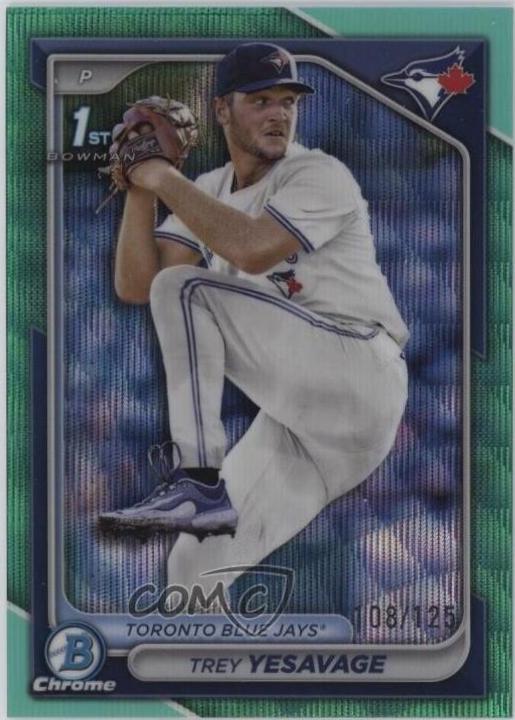 2024 Bowman Draft Chrome Trey Yesavage [Aqua Wave Refractor] #BDC-92 card