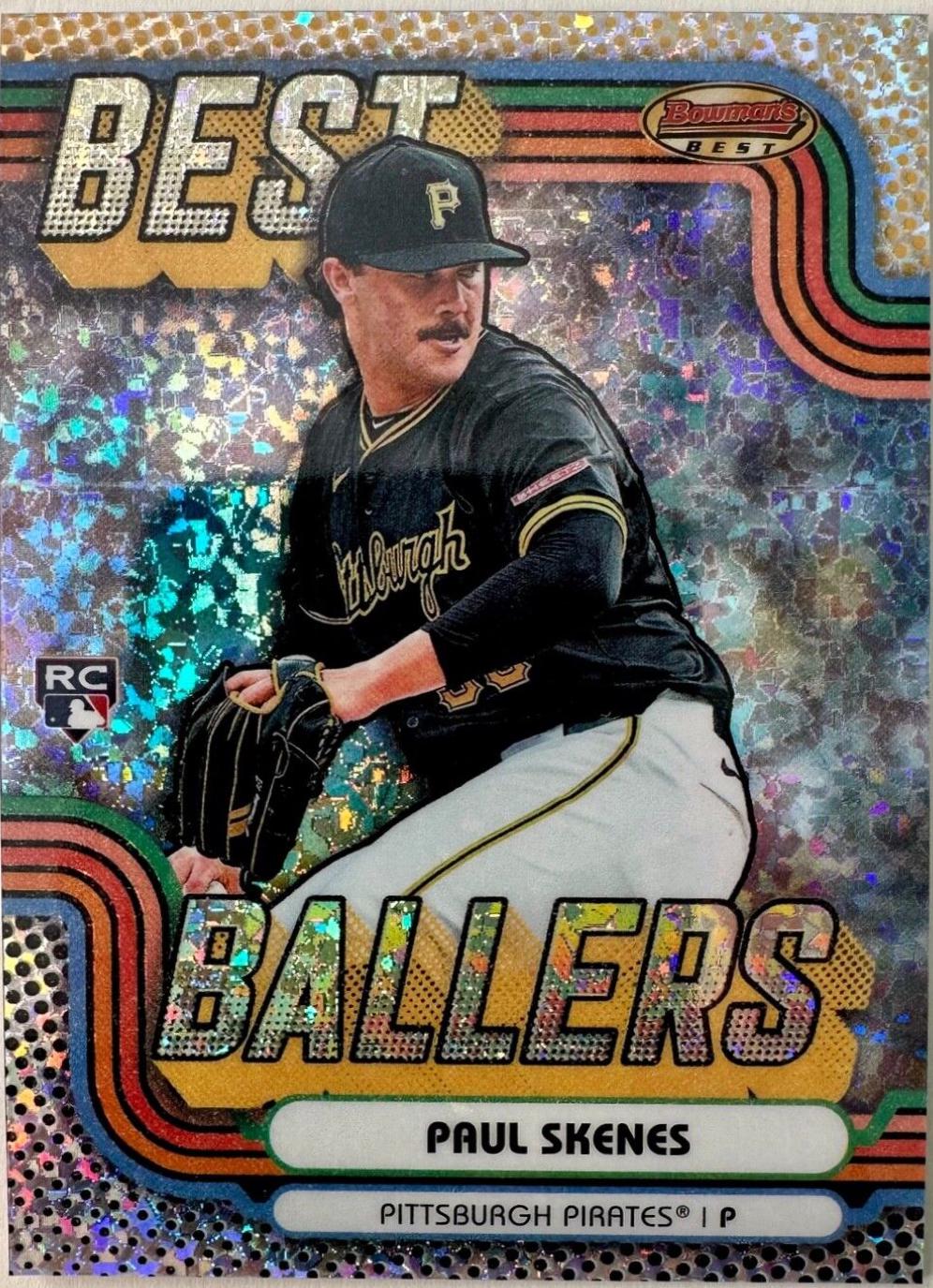 2024 Bowman’s Best Ballers Paul Skenes [Mini-Diamond Refractor] #BB-3 card
