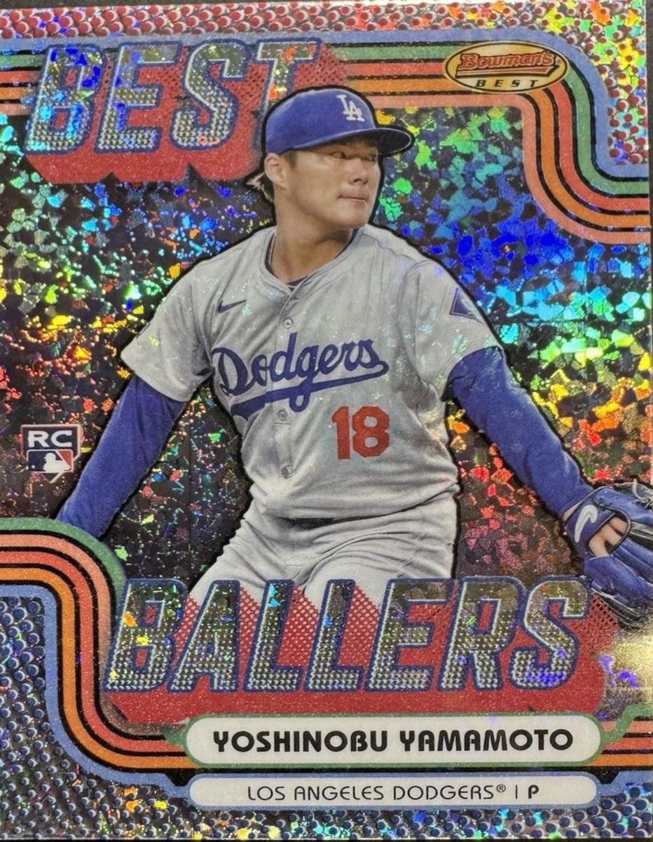 2024 Bowman’s Best Ballers Yoshinobu Yamamoto [Mini-Diamond Refractor] #BB-15 card
