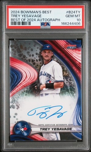 2024 Bowman’s Best Best of 2024 Autograph Trey Yesavage #B24-TY card
