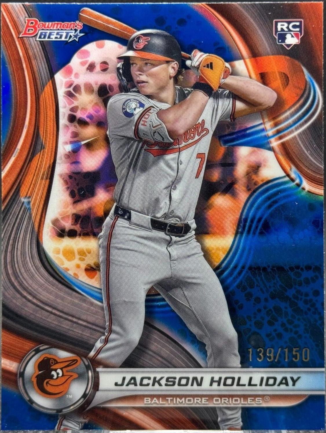 2024 Bowman's Best Jackson Holliday [Blue Refractor] #13 card