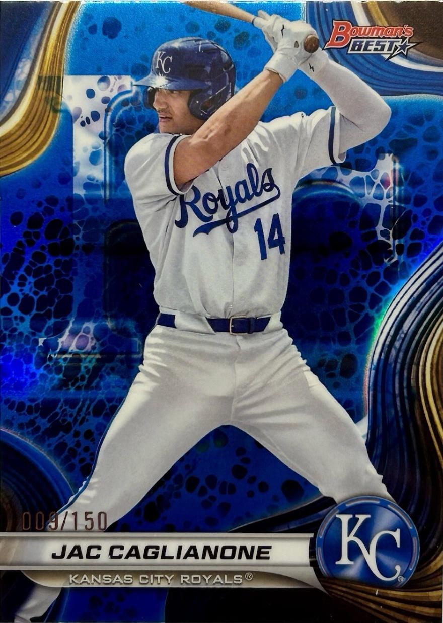 2024 Bowman's Best Prospects Jac Caglianone [Blue Refractor] #TP-6 card