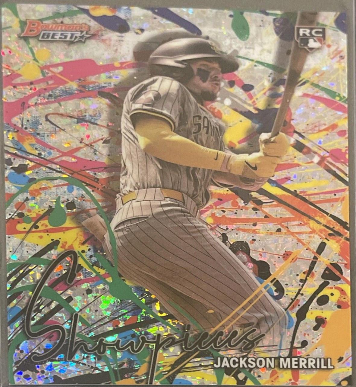 2024 Bowman’s Best Showpieces Jackson Merrill [Mini-Diamond Refractor] #BS-8 card