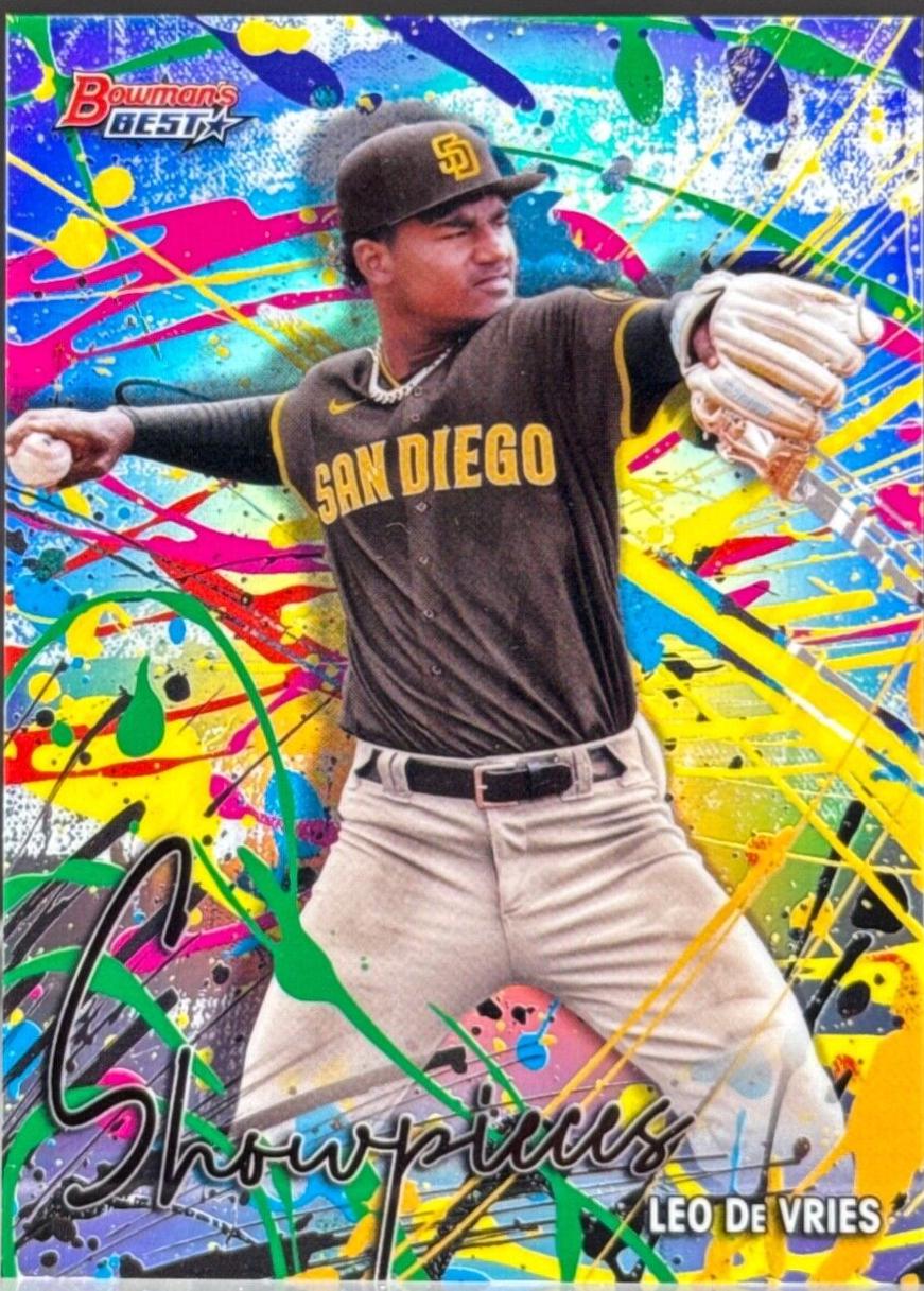 2024 Bowman’s Best Showpieces Leo De Vries [Lava Refractor] #BS-4 card