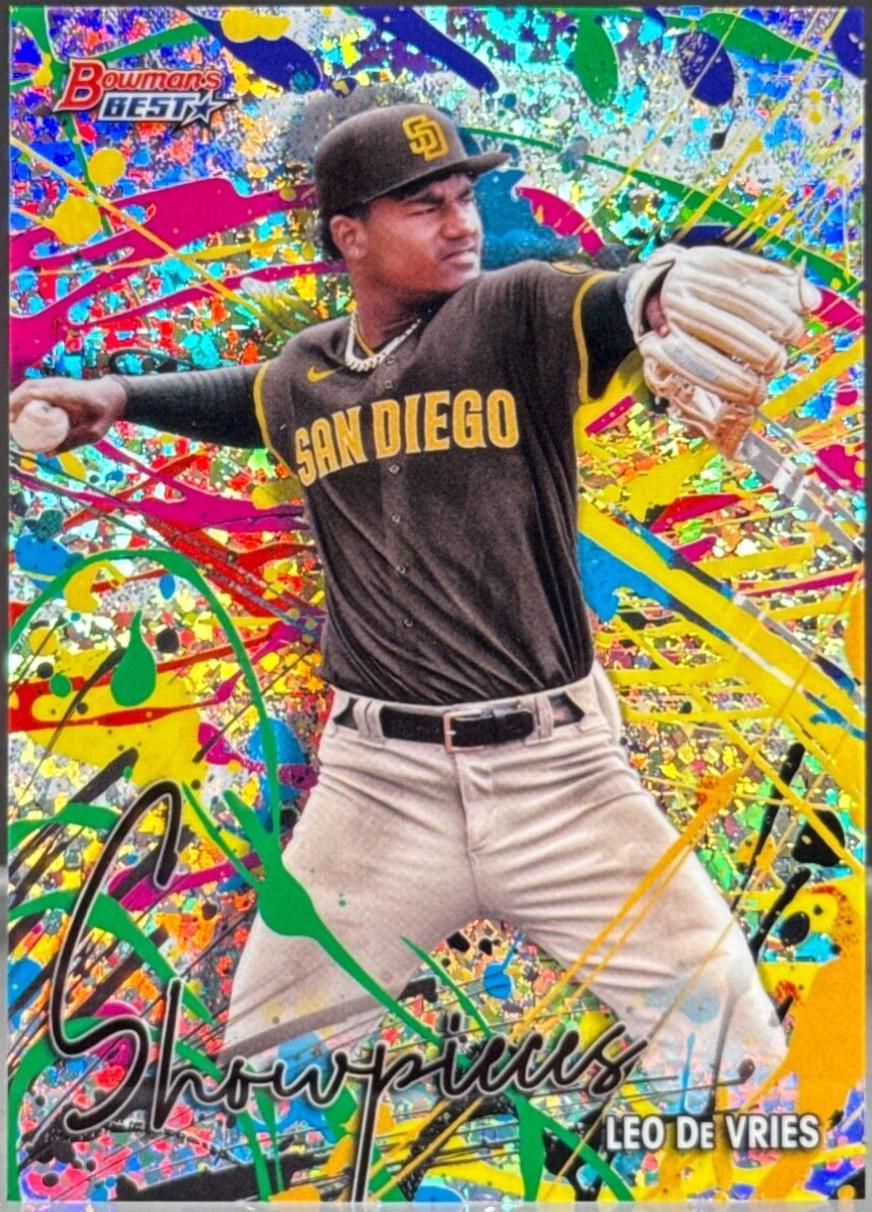 2024 Bowman’s Best Showpieces Leo De Vries [Mini-Diamond Refractor] #BS-4 card