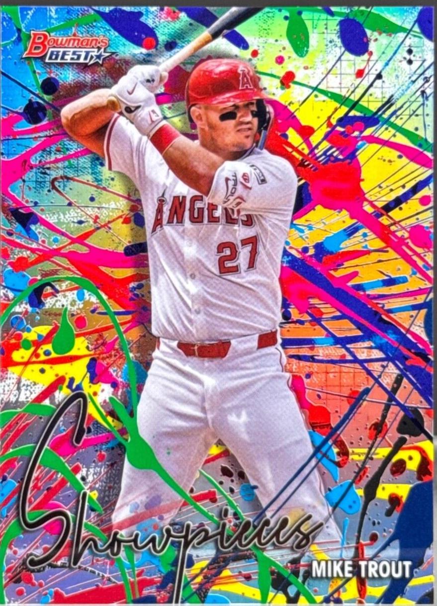2024 Bowman’s Best Showpieces Mike Trout [Lava Refractor] #BS-1 card