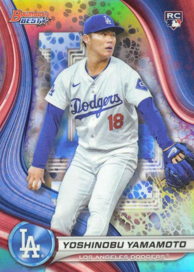 2024 Bowman's Best Yoshinobu Yamamoto [Refractor] #34 card