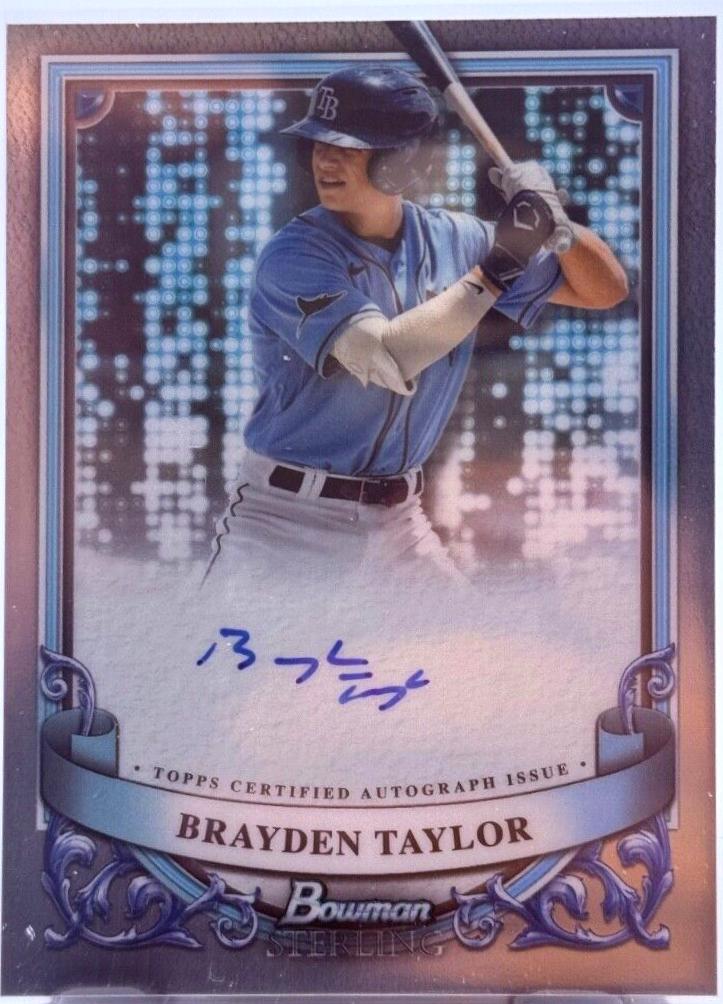 2024 Bowman Sterling Prospect Autograph Brayden Taylor #PA-BT card