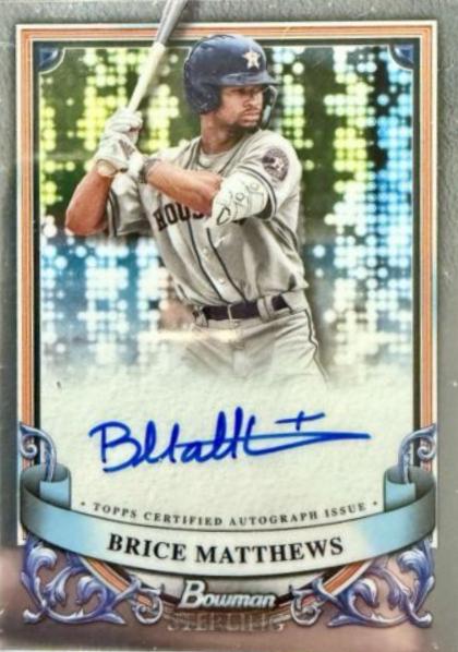2024 Bowman Sterling Prospect Autograph Brice Matthews #PA-BMA card