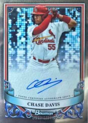2024 Bowman Sterling Prospect Autograph Chase Davis #PA-CDA card
