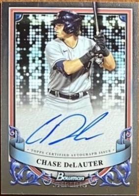 2024 Bowman Sterling Prospect Autograph Chase DeLauter #PA-CDE card