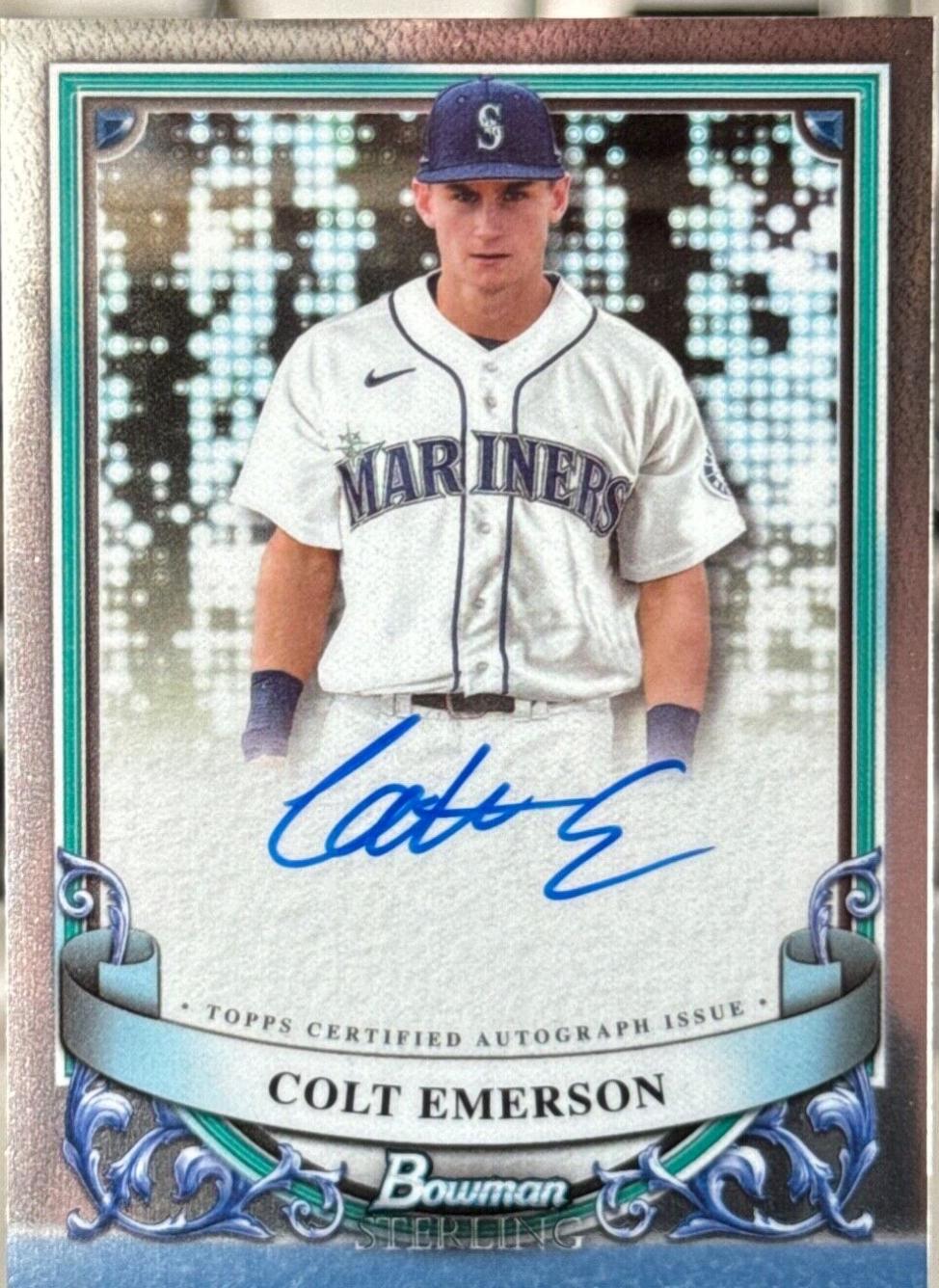 2024 Bowman Sterling Prospect Autograph Colt Emerson #PA-CE card
