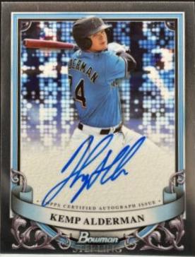 2024 Bowman Sterling Prospect Autograph Kemp Alderman #PA-KA card