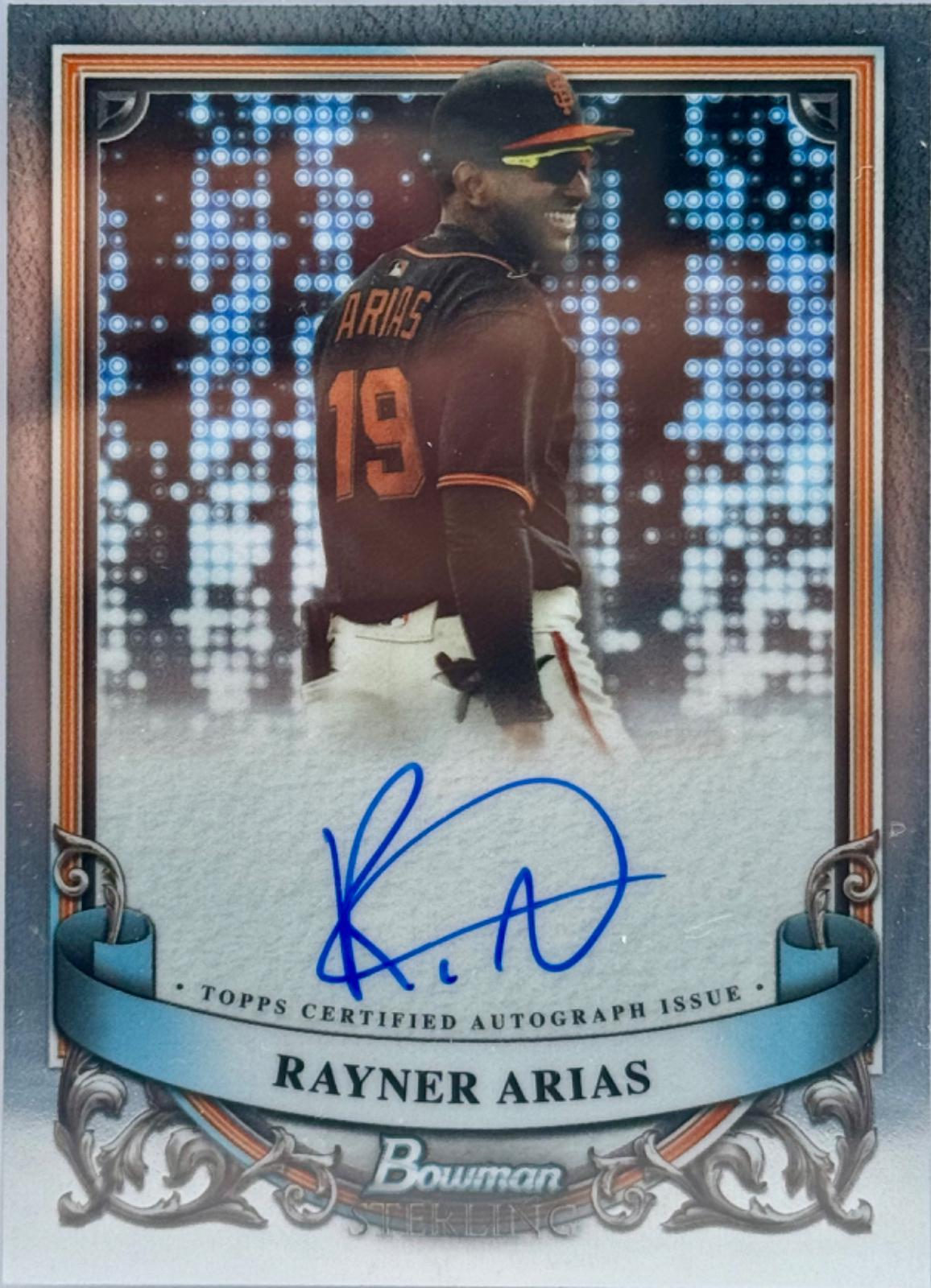 2024 Bowman Sterling Prospect Autograph Rayner Arias #PA-RAR card