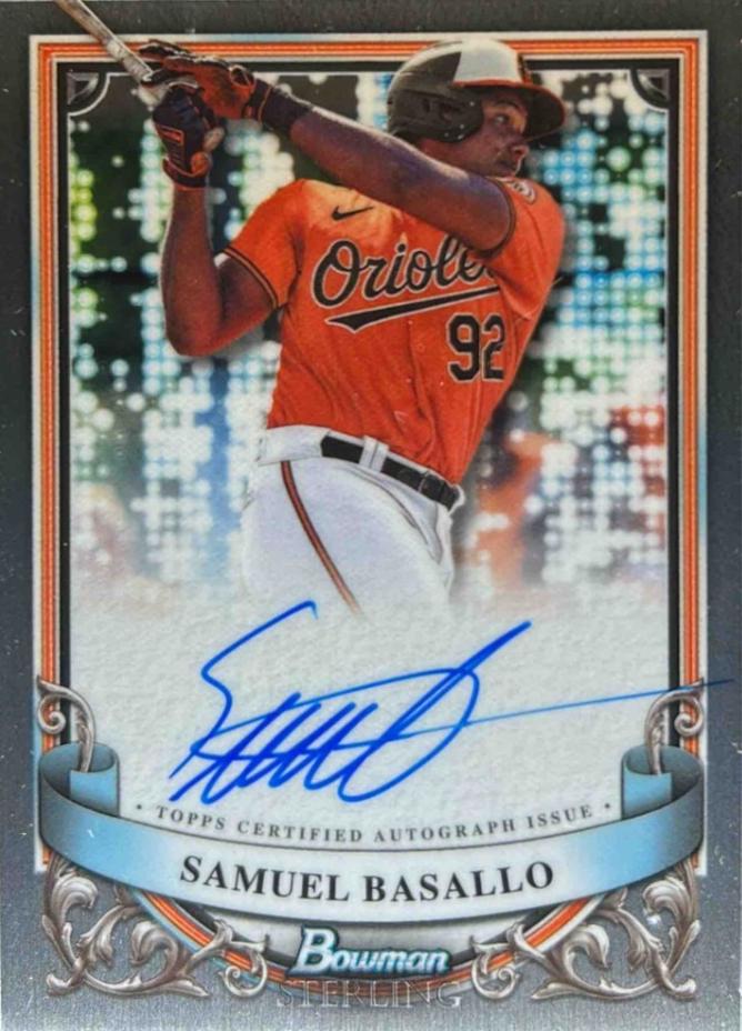 2024 Bowman Sterling Prospect Autograph Samuel Basallo #PA-SB card