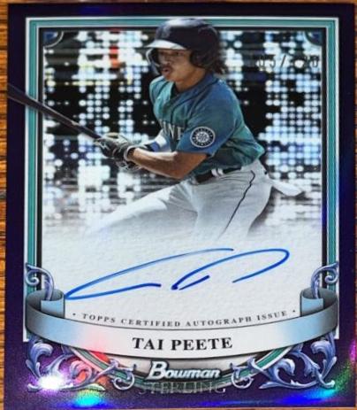 2024 Bowman Sterling Prospect Autograph Tai Peete #PA-TP card