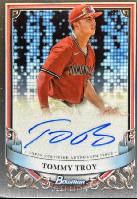 2024 Bowman Sterling Prospect Autograph Tommy Troy #PA-TT card