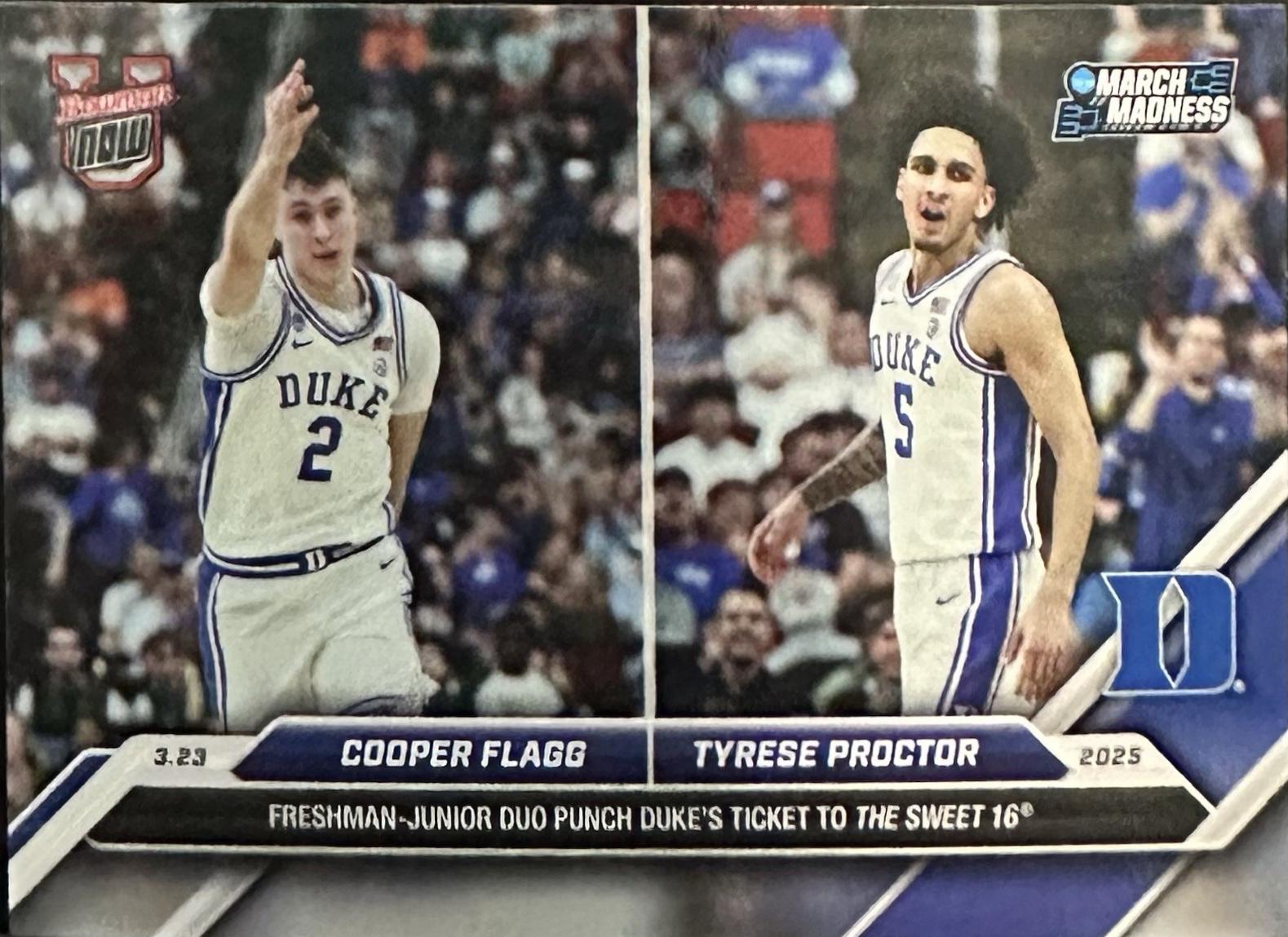 2024 Bowman U Now Cooper Flagg / Tyrese Proctor #97 card