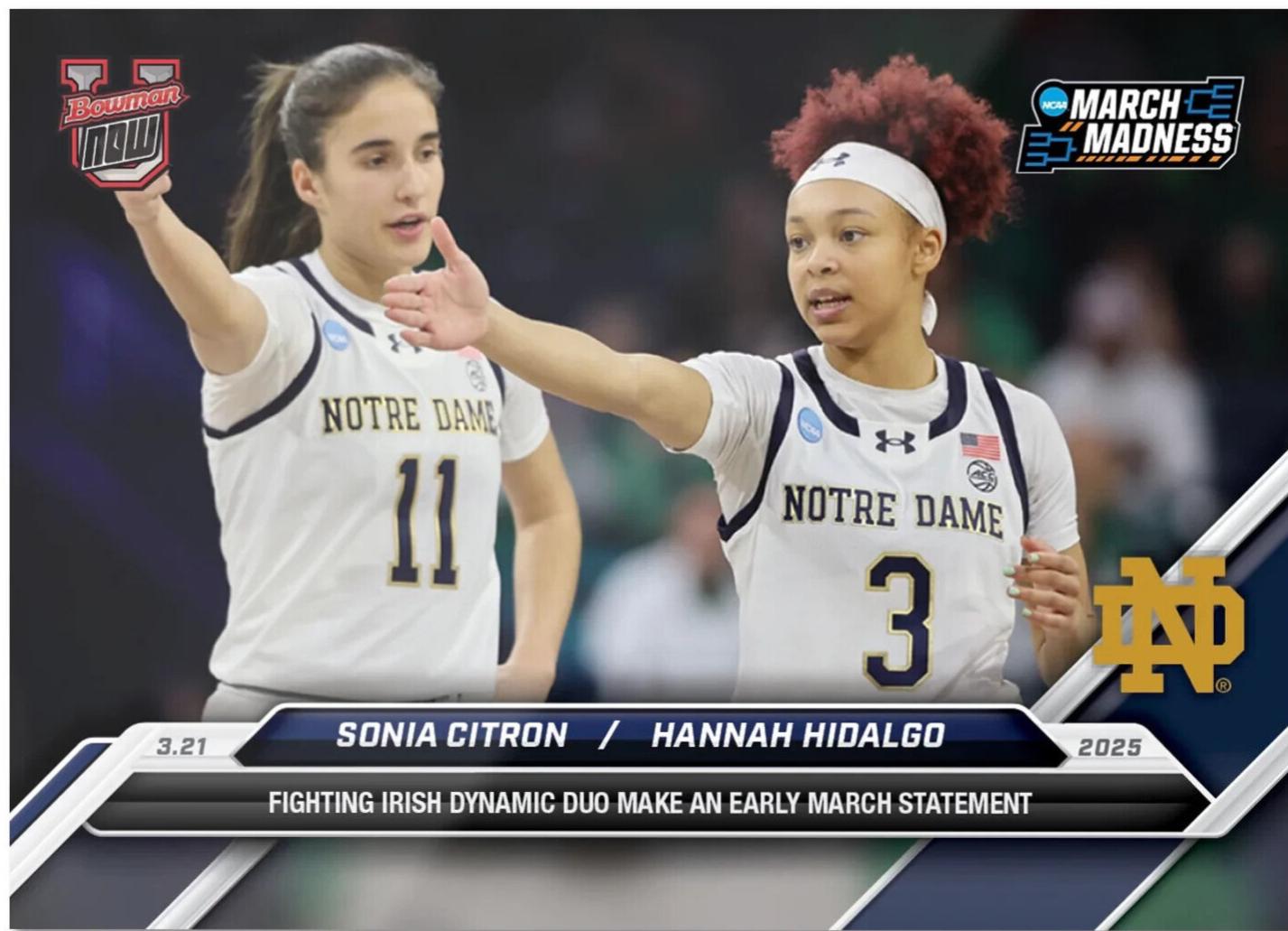 2024 Bowman U Now Sonia Citron / Hannah Hidalgo #94 card