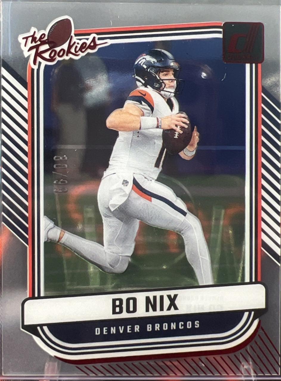 2024 Clearly Donruss The Rookies Bo Nix [Red] #4 card
