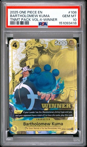 2024 Emperors in the New World Bartholomew Kuma #OP09-108 card