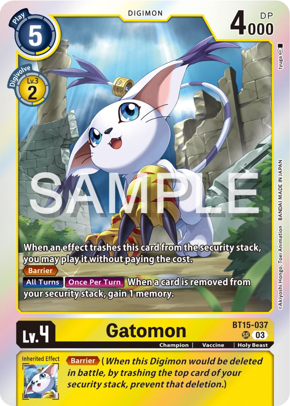 2024 Exceed Apocalypse Gatomon [Foil] #BT15-037 card