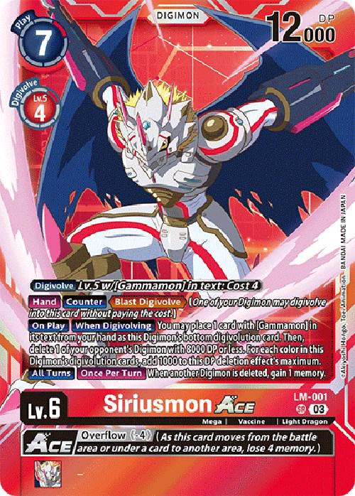 2024 Exceed Apocalypse Siriusmon ACE [Exclusive Foil] #LM-001 card