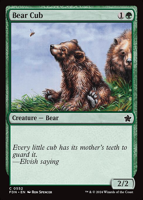 2024 Foundations Bear Cub #552 card