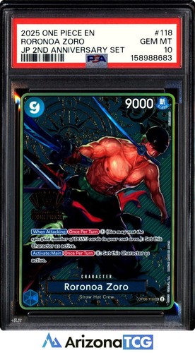 2024 Japanese Wings of the Captain Roronoa Zoro #OP06-118 card