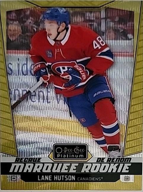 2024 O-Pee-Chee Platinum Lane Hutson [Neon Yellow Surge] #234 card